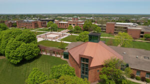 Aerial view of the Le&nbsp;Moyne Campus