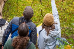Students in the Le Moyne Woods