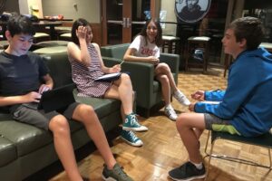 Young writers at work