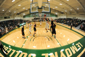 Basketball game at Ted Grant Court