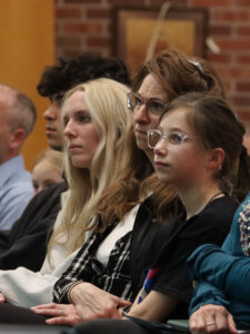 Audience members listening to Dr. Jeanette Epps during the Stories in Space lecture