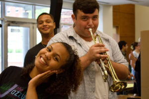Students at the club fair