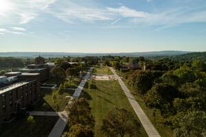 Aerial view of campus