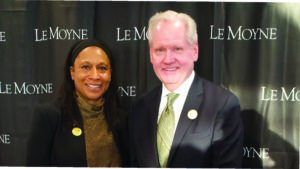 2026 Le Moyne in New York honorees Chris Curtis ’79 and Jeanette Epps ’92, Ph.D.